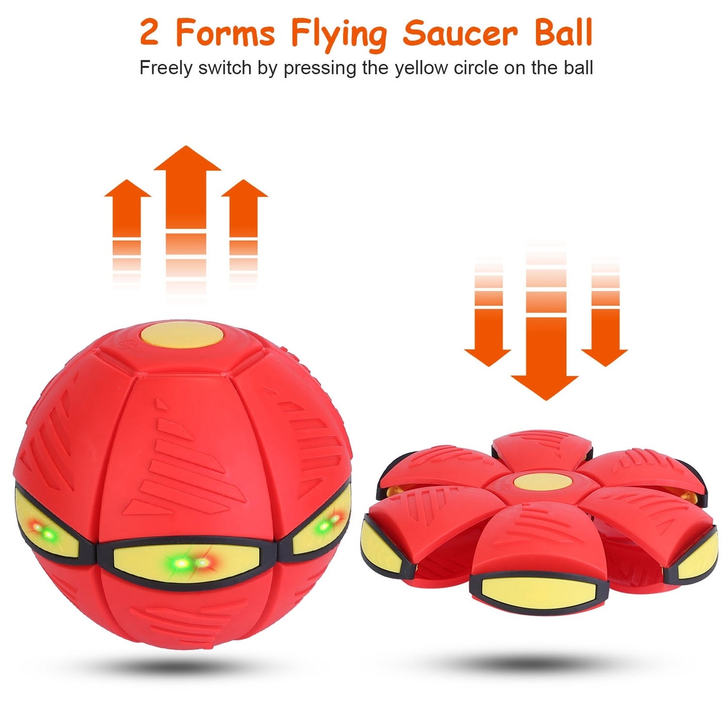 4 Pack Flying Saucer Ball Electric Colorful