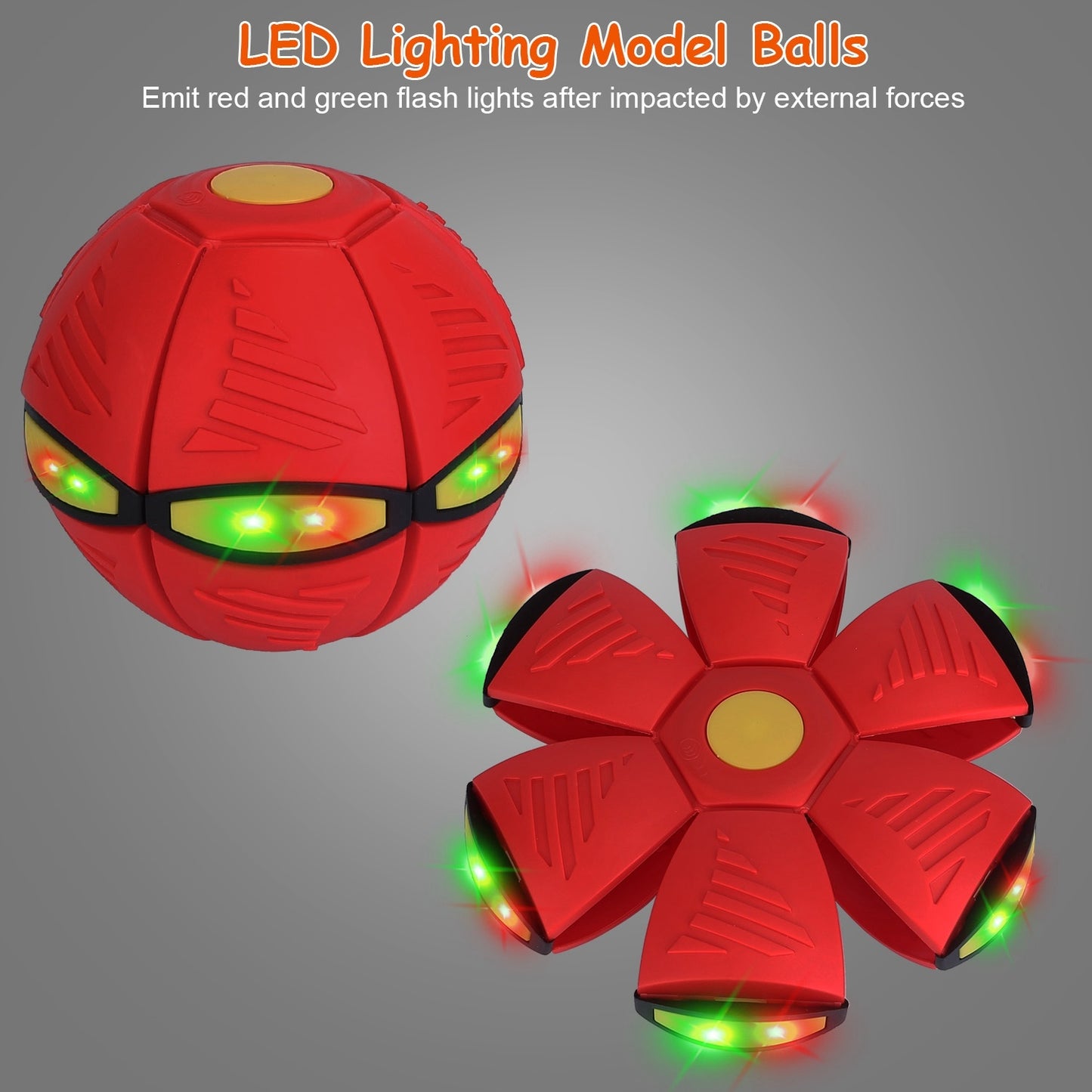 4 Pack Flying Saucer Ball Electric Colorful