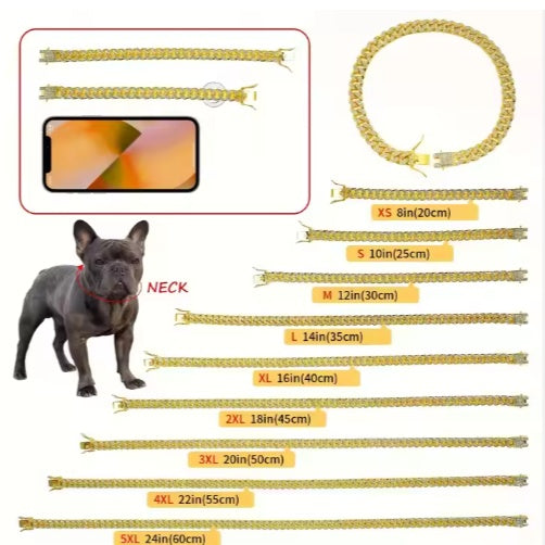 US LOCAL STOCK Hiphoppet Beautiful Hot Sale Luxury Alloy Dog Chain Sparkling Diamond