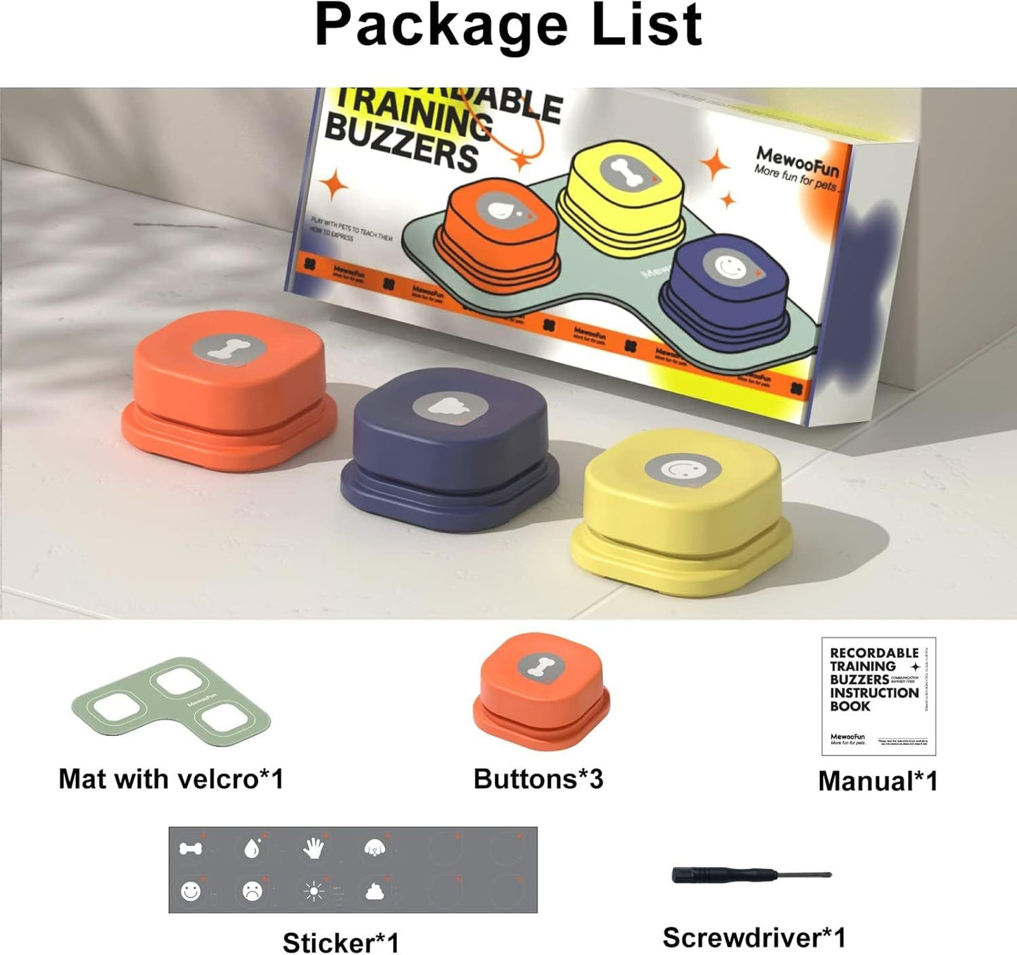 Dog Talking Buttons Set