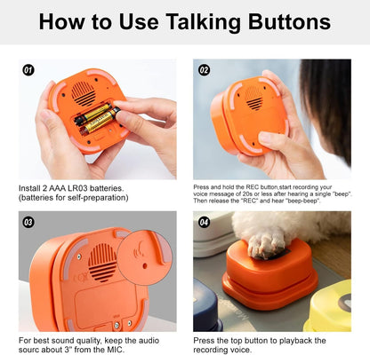 Dog Talking Buttons Set